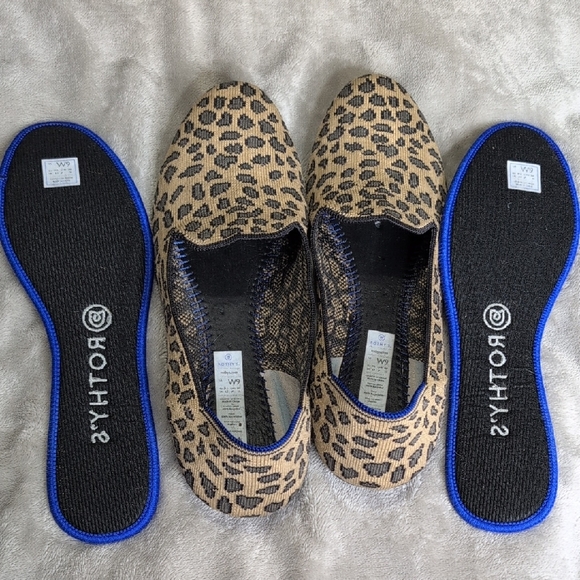 Rothy Brown and Black Leopard Print Flats size 9 - Picture 5 of 10